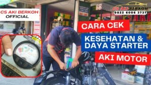 cara cek kesehatan & daya starter aki motor